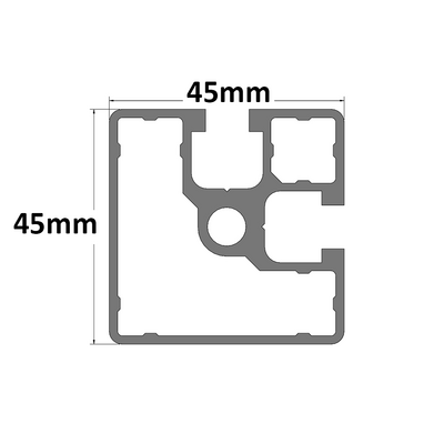 10-4545S2A-0-72IN MODULAR SOLUTIONS EXTRUDED PROFILE 45MM X 45MM 2G SMOOTH SIDES ADJACENT, CUT TO THE LENGTH OF 72 INCH